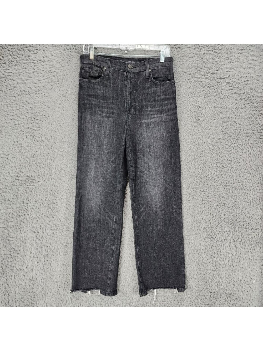 Tags Jeans Womens 27 Black Stretch Denim Button Fly Straight